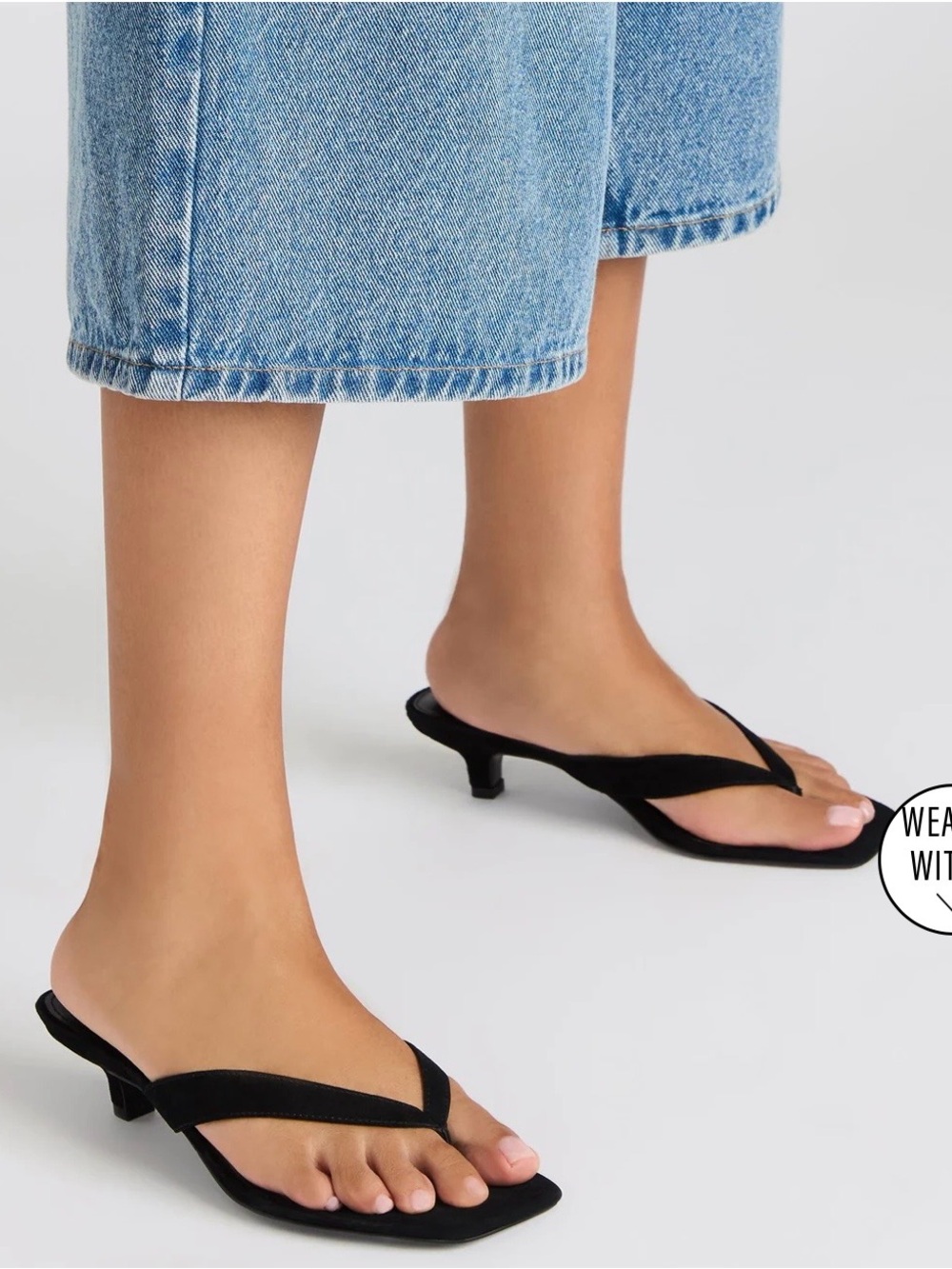 STEVE MADDEN — BNIB! Tracie thong kitten heel in black suede - Picture 5 of 6